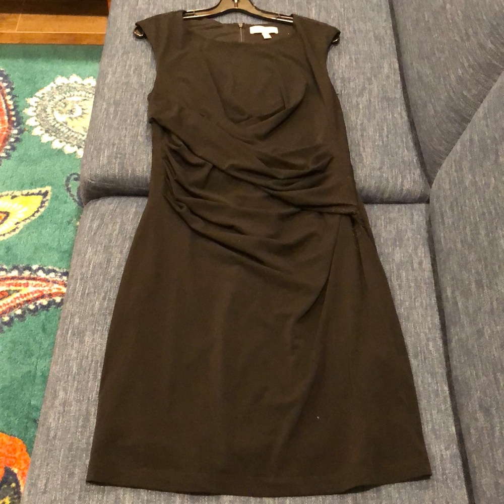 Banana Republic black faux wrap dress